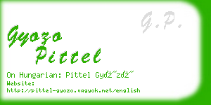 gyozo pittel business card